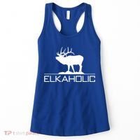 Elkaholic Funny Elk Hunting Gift Women's Tank Top thumb 0