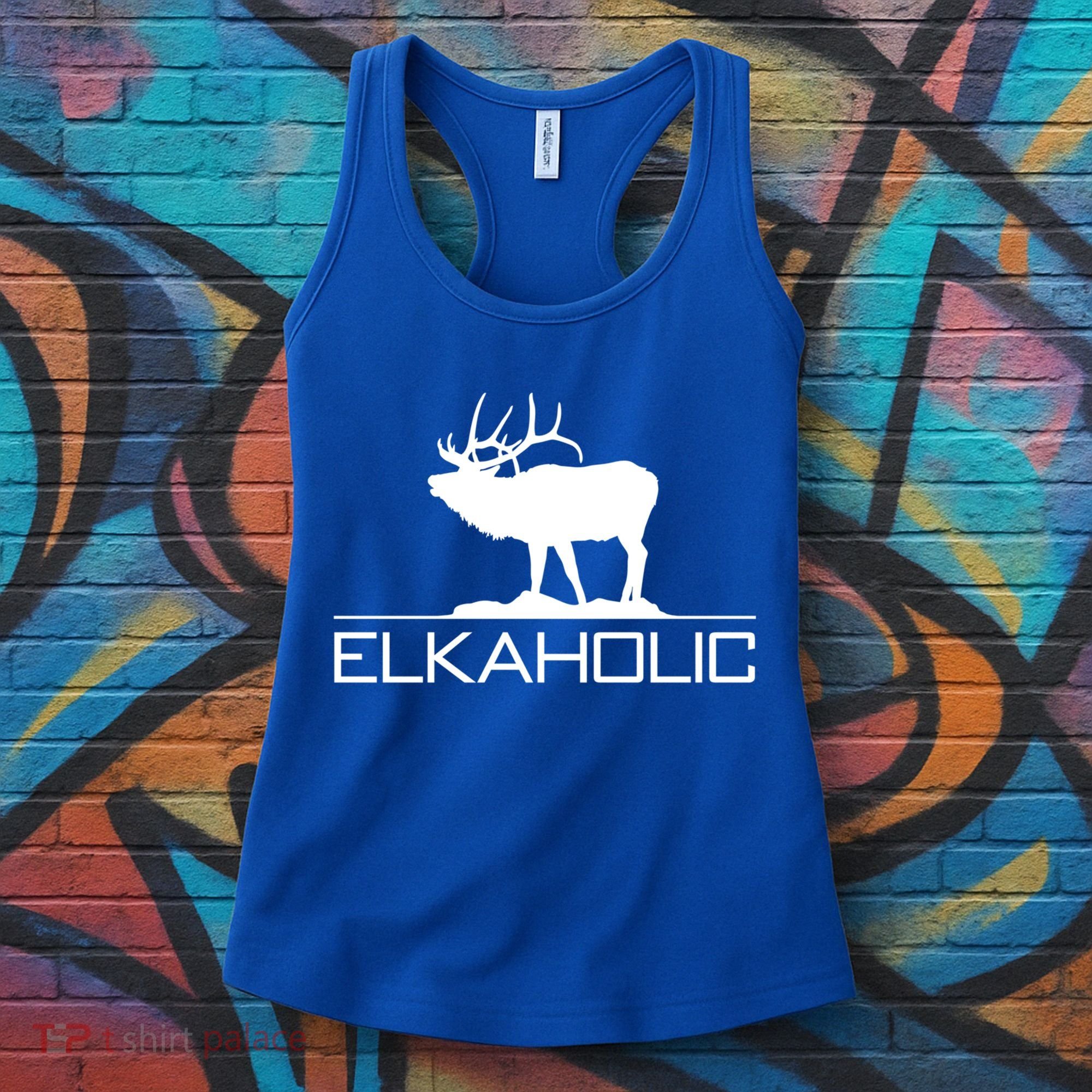 Elkaholic Funny Elk Hunting Gift Women's Tank Top