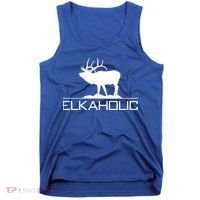 Elkaholic Funny Elk Hunting Gift Tank Top thumb 0