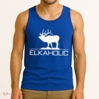 Elkaholic Funny Elk Hunting Gift Tank Top thumb 3