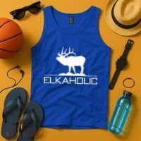 Elkaholic Funny Elk Hunting Gift Tank Top thumb 4