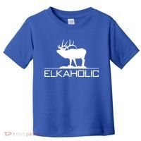 Elkaholic Funny Elk Hunting Gift Toddler T-Shirt thumb 0