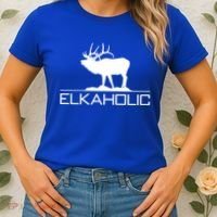 Elkaholic Funny Elk Hunting Gift Women's T-Shirt thumb 2