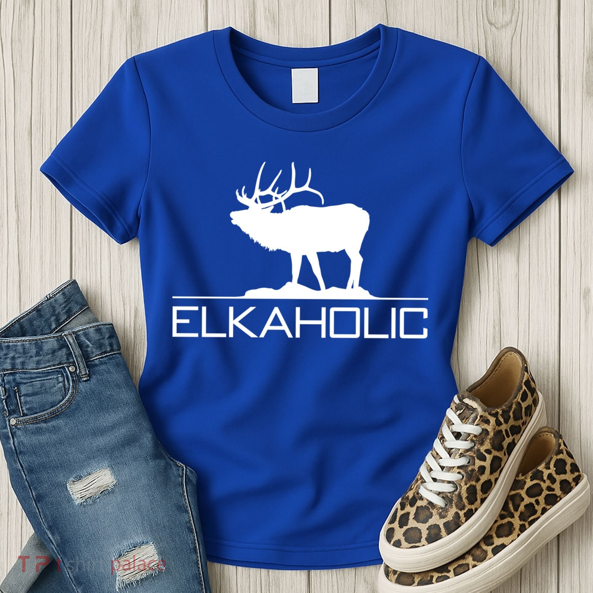 Elkaholic Funny Elk Hunting Gift Women's T-Shirt