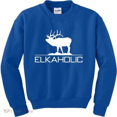Elkaholic Funny Elk Hunting Gift Kids Sweatshirt