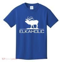 Elkaholic Funny Elk Hunting Gift Kids T-Shirt thumb 0