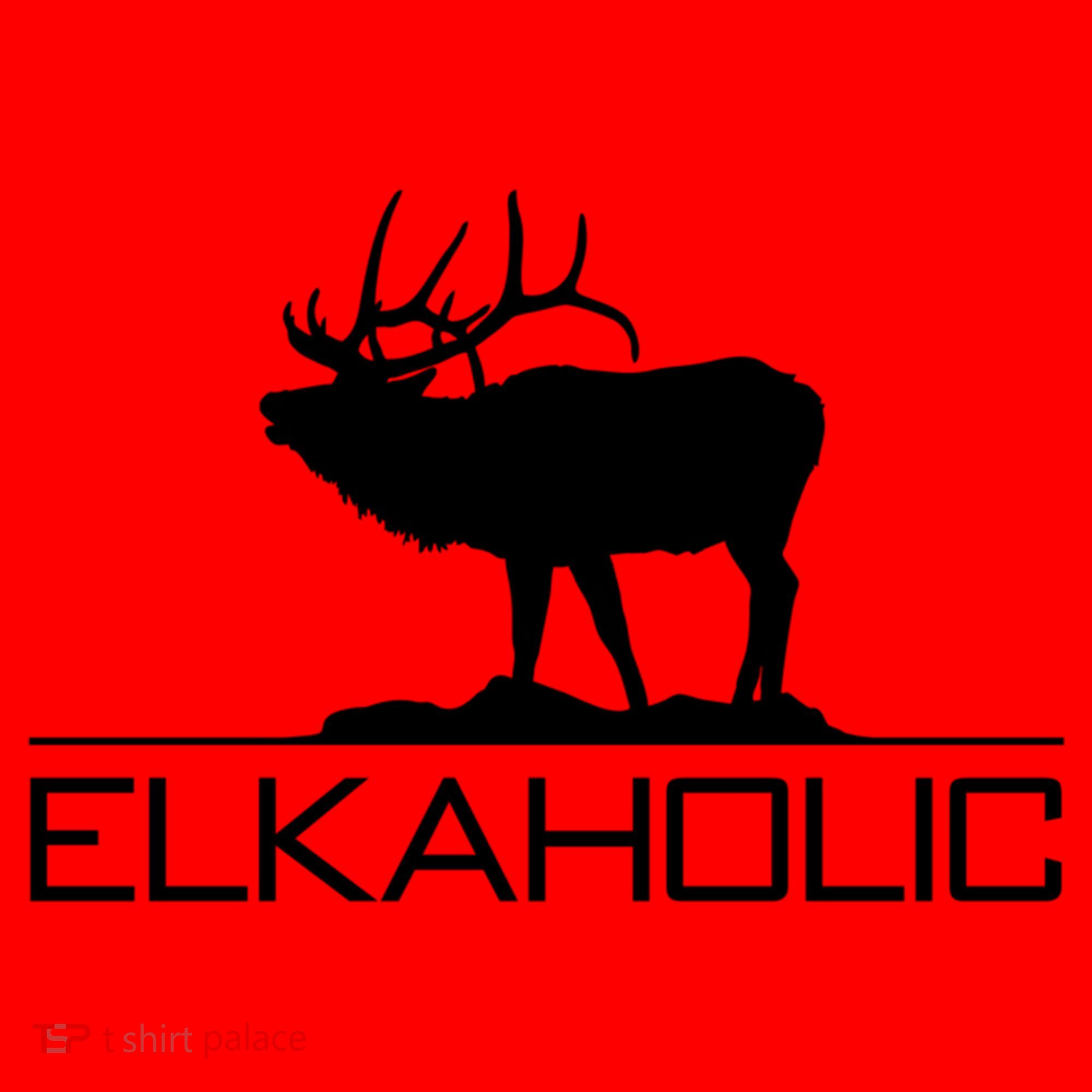 Elkaholic Funny Elk Hunting Gift Santa Hat