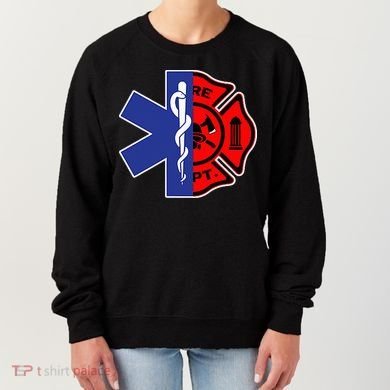 EMT Firefighter Firefighter Two Sided EMS Gift Women's Sweatshirt