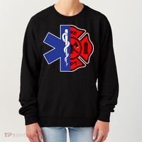 EMT Firefighter Firefighter Two Sided EMS Gift Women's Sweatshirt thumb 0