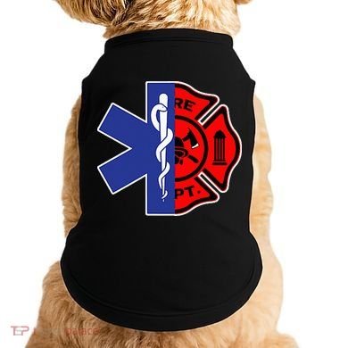 EMT Firefighter Firefighter Two Sided EMS Gift Doggie Tank