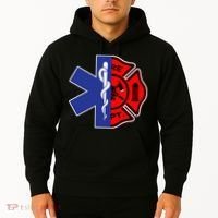 EMT Firefighter Firefighter Two Sided EMS Gift Hoodie thumb 2