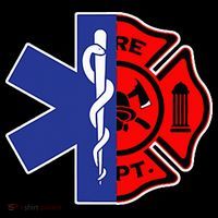 EMT Firefighter Firefighter Two Sided EMS Gift Long Sleeve Shirt thumb 2
