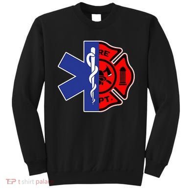 EMT Firefighter Firefighter Two Sided EMS Gift Sweatshirt