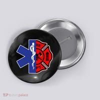 EMT Firefighter Firefighter Two Sided EMS Gift Button thumb 0