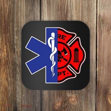 EMT Firefighter Firefighter Two Sided EMS Gift Coaster