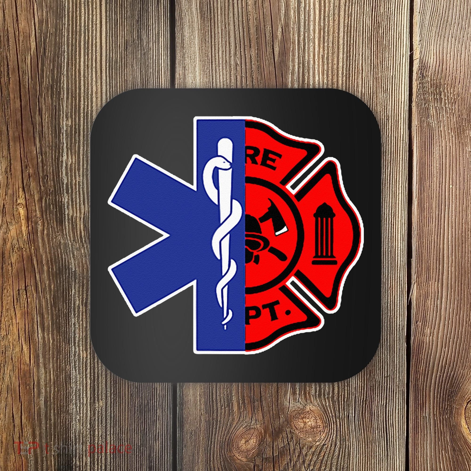 EMT Firefighter Firefighter Two Sided EMS Gift Coaster