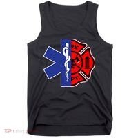EMT Firefighter Firefighter Two Sided EMS Gift Tank Top thumb 0