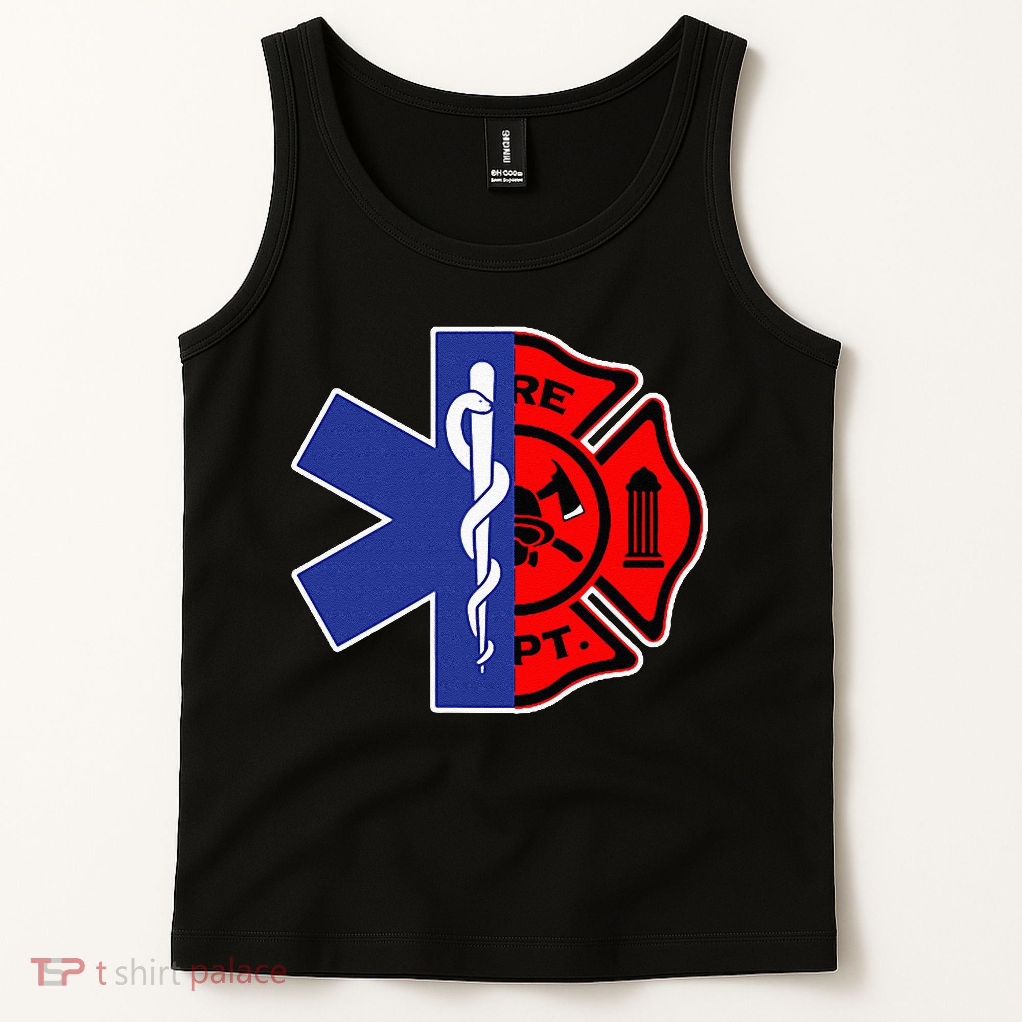 EMT Firefighter Firefighter Two Sided EMS Gift Tank Top