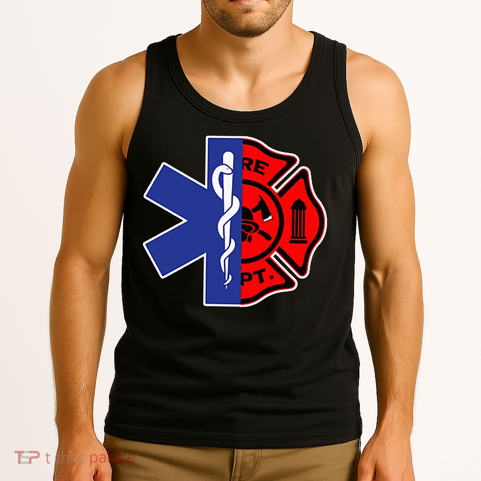 EMT Firefighter Firefighter Two Sided EMS Gift Tank Top