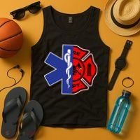 EMT Firefighter Firefighter Two Sided EMS Gift Tank Top thumb 4