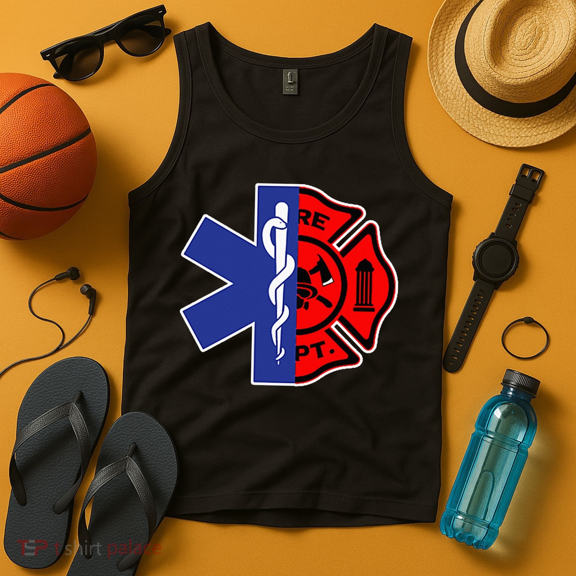 EMT Firefighter Firefighter Two Sided EMS Gift Tank Top