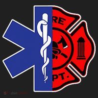 EMT Firefighter Firefighter Two Sided EMS Gift Golf Towel thumb 3