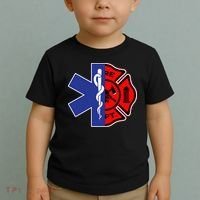 EMT Firefighter Firefighter Two Sided EMS Gift Toddler T-Shirt thumb 2