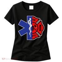 EMT Firefighter Firefighter Two Sided EMS Gift Women's T-Shirt thumb 0