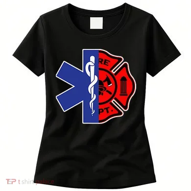 EMT Firefighter Firefighter Two Sided EMS Gift Women's T-Shirt