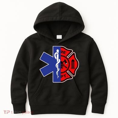 EMT Firefighter Firefighter Two Sided EMS Gift Kids Hoodie