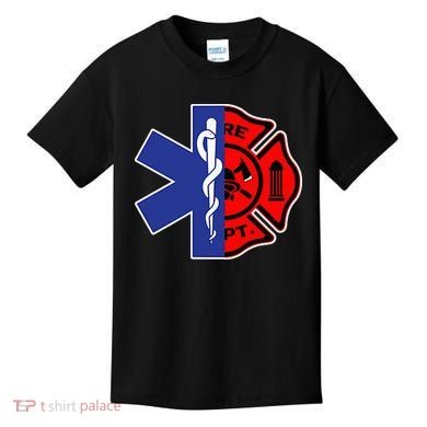 EMT Firefighter Firefighter Two Sided EMS Gift Kids T-Shirt
