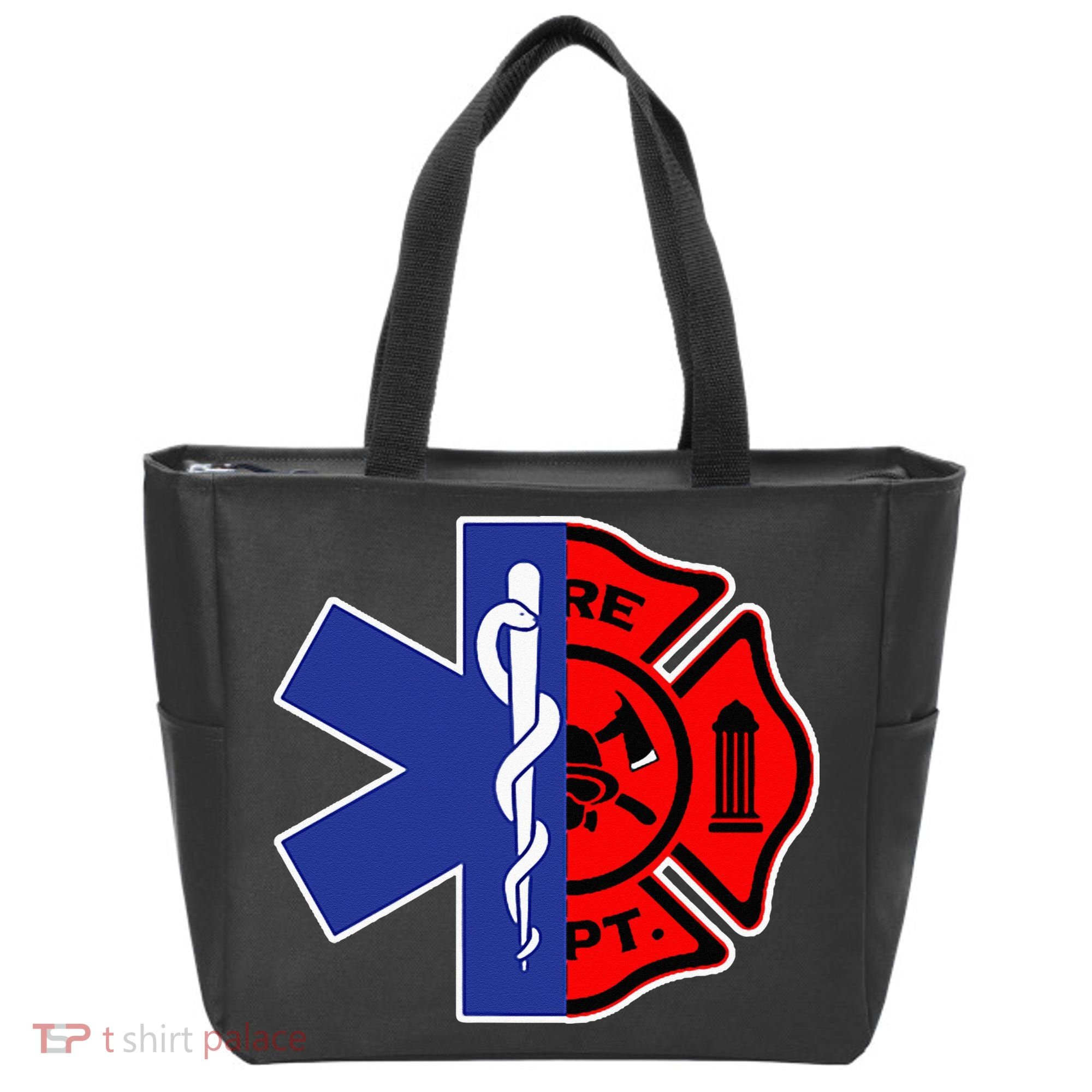 EMT Firefighter Firefighter Two Sided EMS Gift Tote Bag