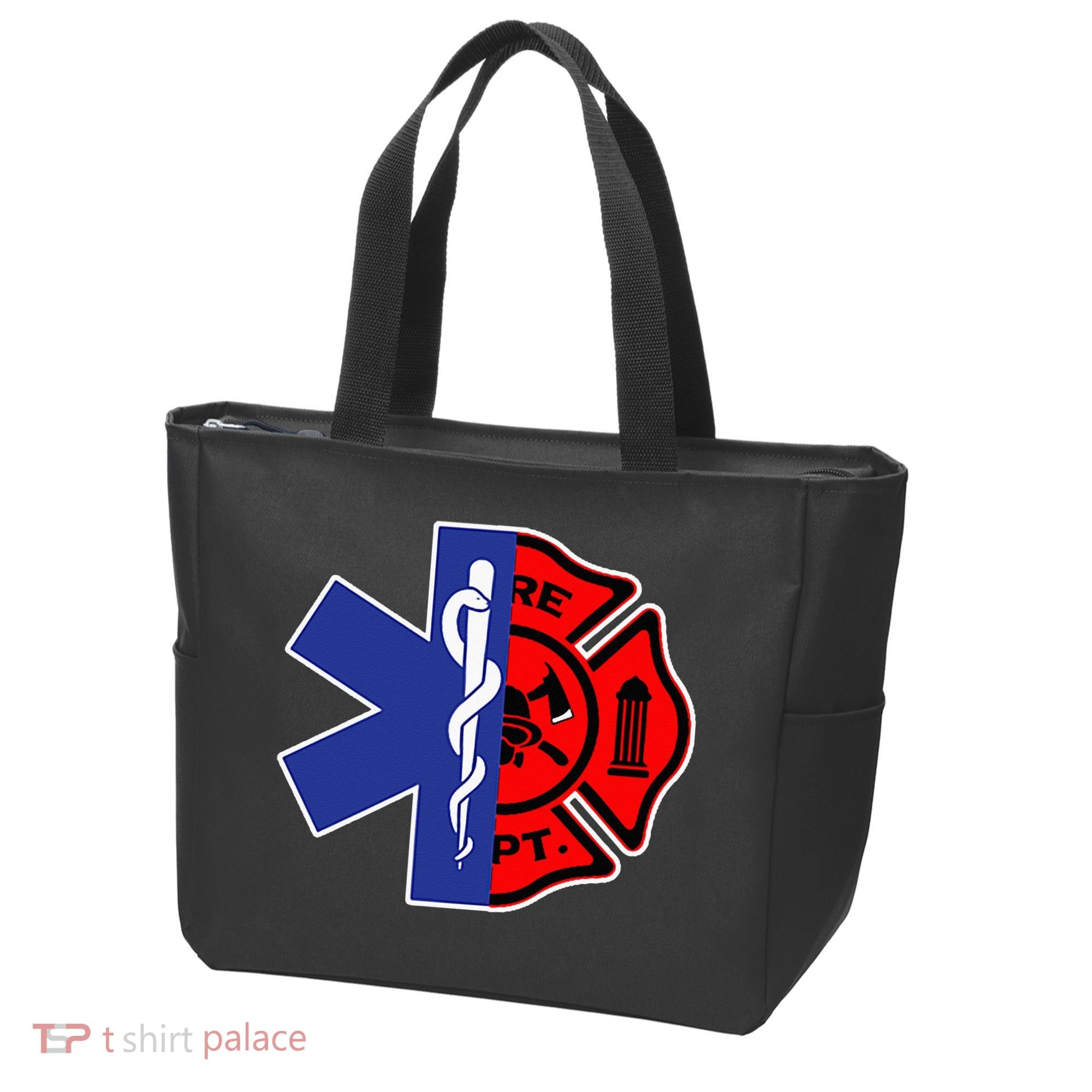 EMT Firefighter Firefighter Two Sided EMS Gift Tote Bag