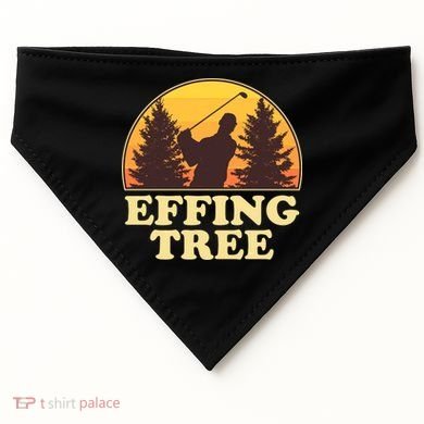 Effing Tree Funny Vintage Golfing USA-Made Doggie Bandana