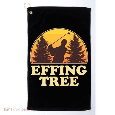 Effing Tree Funny Vintage Golfing Golf Towel
