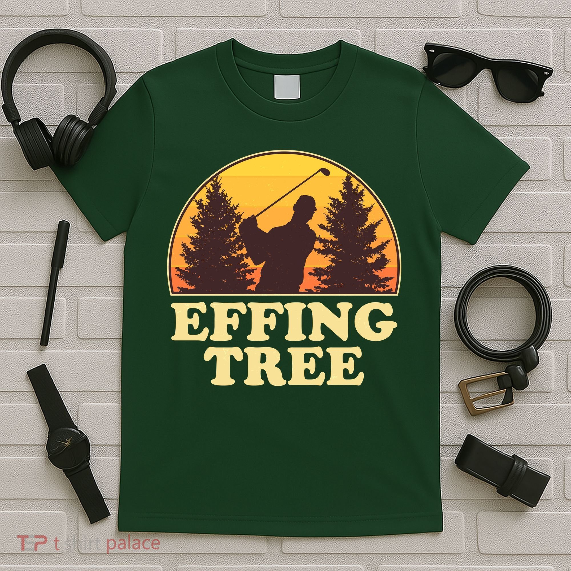 Effing Tree Funny Vintage Golfing T-Shirt