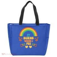 Embarrassing Funny gift Inappropriate Burns When Pee Adult Humor Gift Tote Bag thumb 0