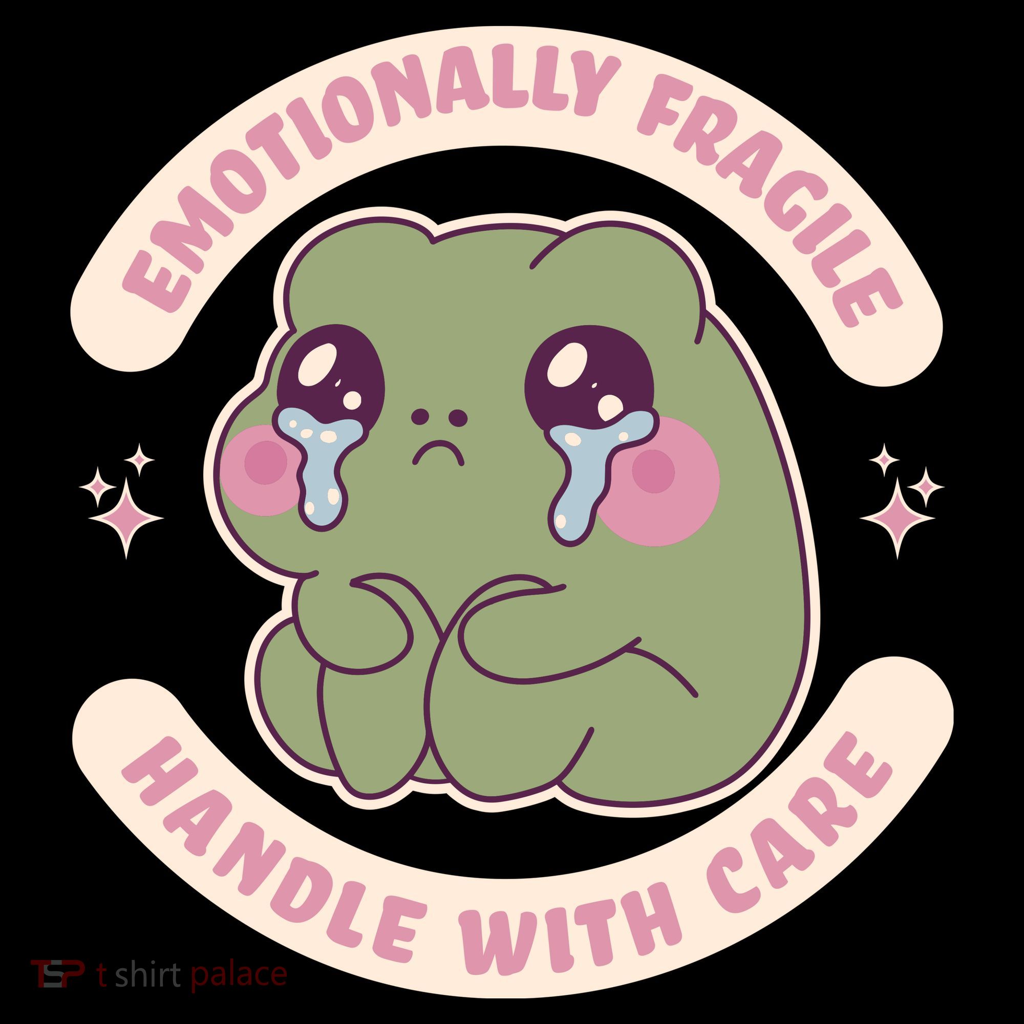 Emotionally Fragile Handle With Care Cute Crying Frog Sweatshirt