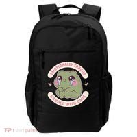 Emotionally Fragile Handle With Care Cute Crying Frog Backpack thumb 0