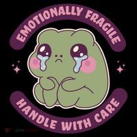 Emotionally Fragile Handle With Care Cute Crying Frog Coffee Mug thumb 5