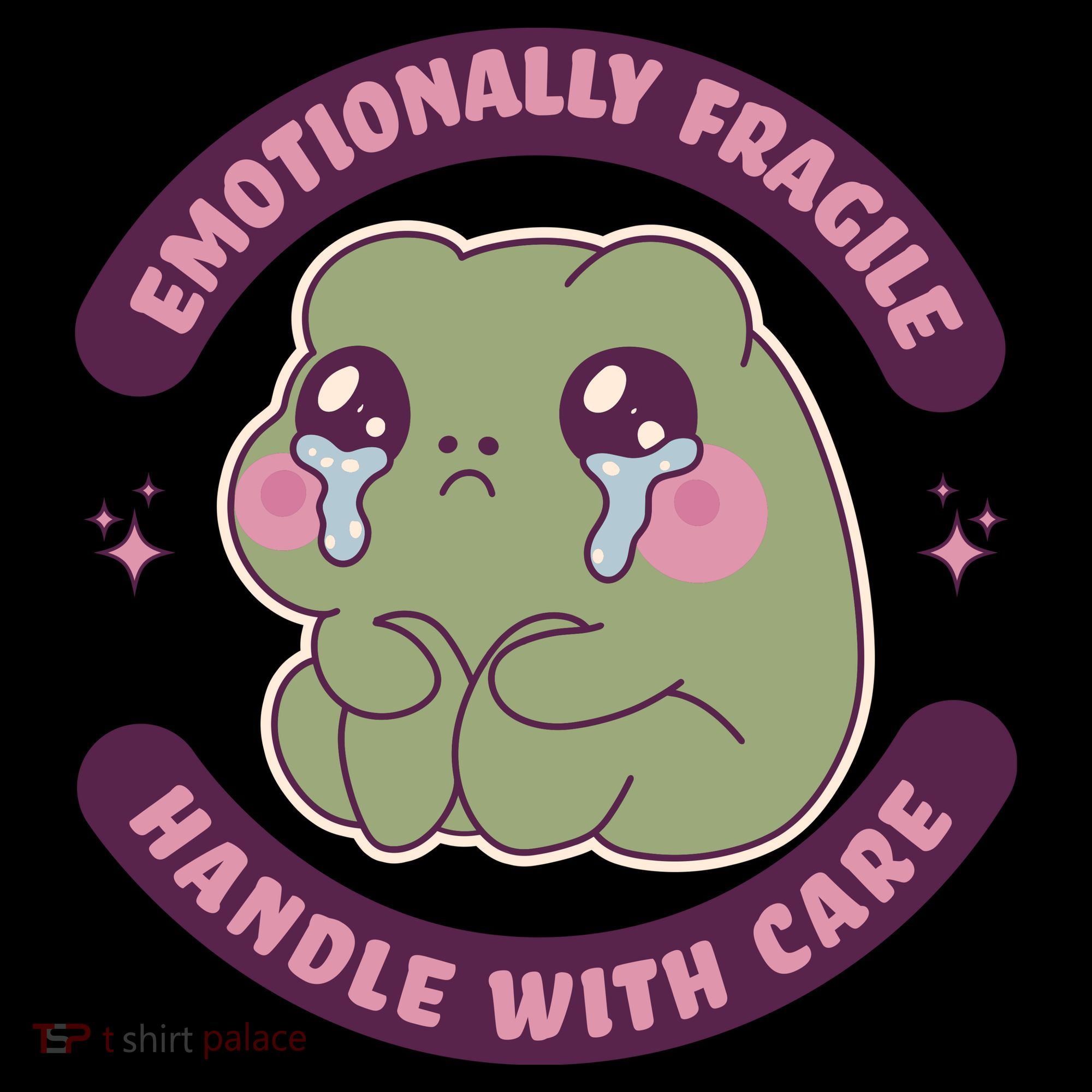 Emotionally Fragile Handle With Care Cute Crying Frog Coffee Mug