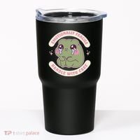 Emotionally Fragile Handle With Care Cute Crying Frog Tumbler thumb 0