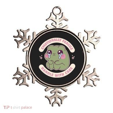 Emotionally Fragile Handle With Care Cute Crying Frog Ornament