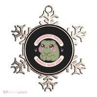 Emotionally Fragile Handle With Care Cute Crying Frog Ornament thumb 0