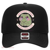 Emotionally Fragile Handle With Care Cute Crying Frog Hat thumb 0