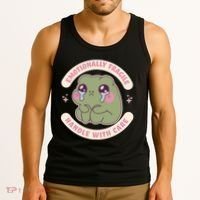 Emotionally Fragile Handle With Care Cute Crying Frog Tank Top thumb 3