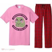 Emotionally Fragile Handle With Care Cute Crying Frog Pajama Set thumb 0