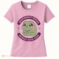 Emotionally Fragile Handle With Care Cute Crying Frog Women's T-Shirt thumb 0