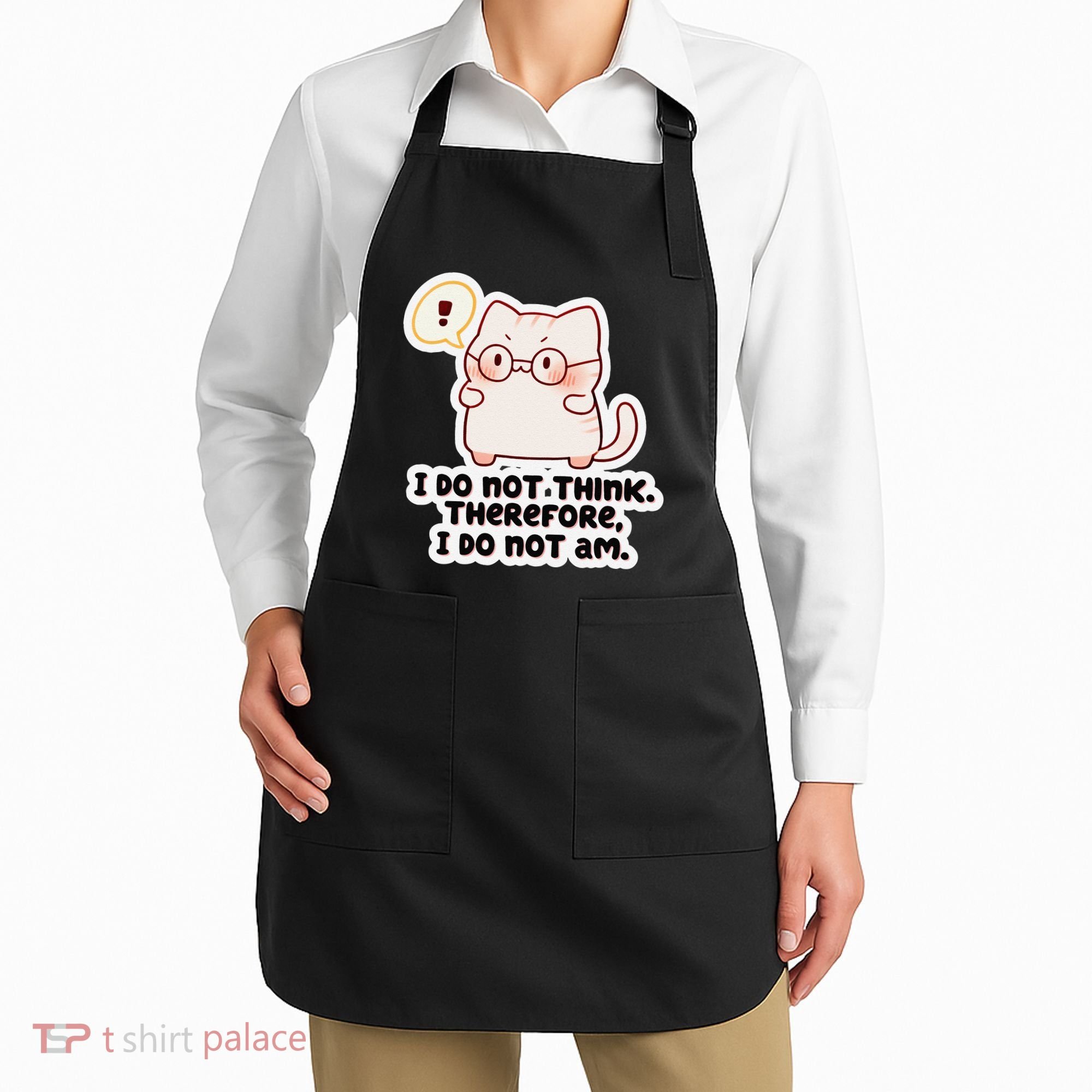 Ellie Furrington I Do Not Think Therefore I Do Not Am. Apron