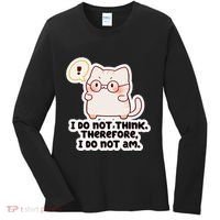 Ellie Furrington I Do Not Think Therefore I Do Not Am. Women's Long Sleeve Shirt thumb 0